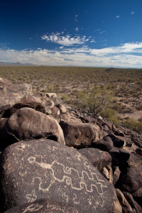 Irreplaceable ancient petroglyphs at Ironwood Forest National Monument. Photo BLM.